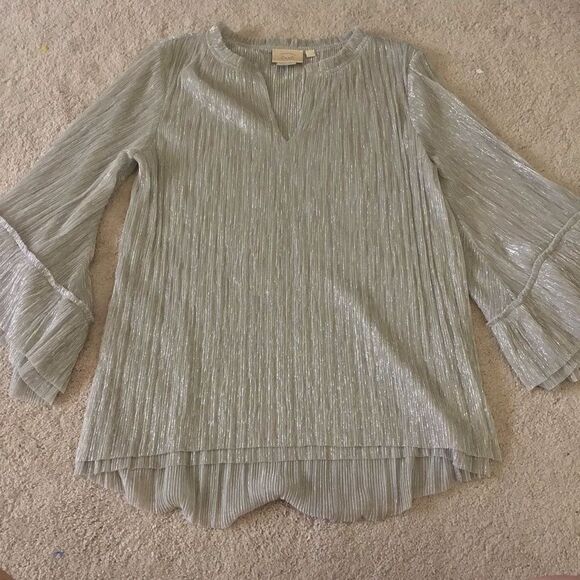Anthropologie Aimee Metallic Top by Vanessa Virginia - Picture 5 of 8